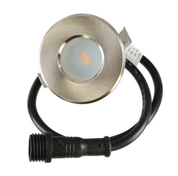 LED Outdoor Recessed Lights Kit-8 Mini Deck Lights (Spring Fit) with